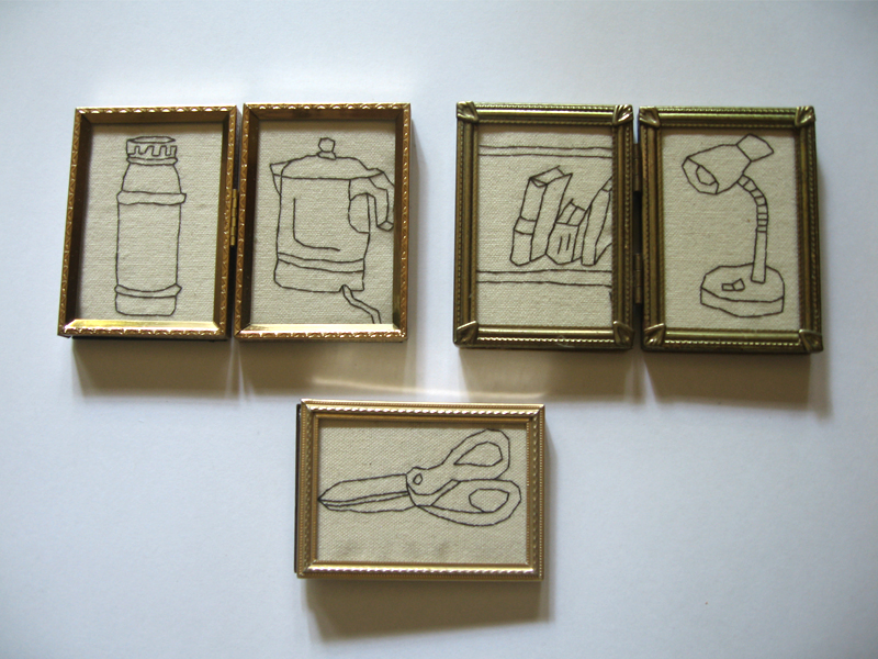 Embroidered Line Drawings